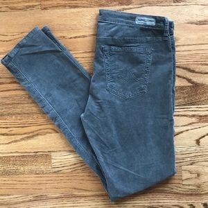 AG Jegging Gray Corduroy Pants